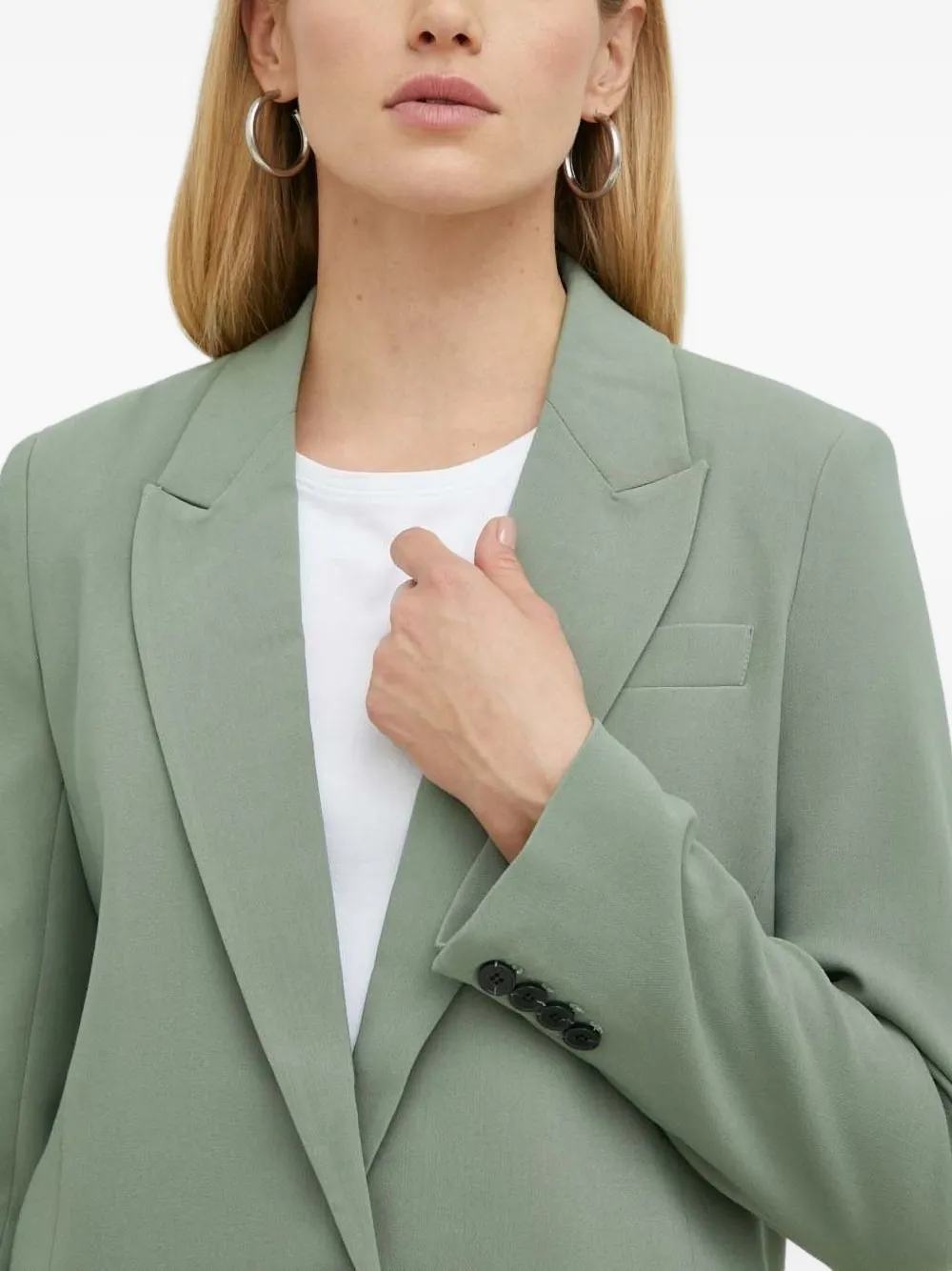 Bruuns Bazaar Single-button Notched-lapel Blazer In Green