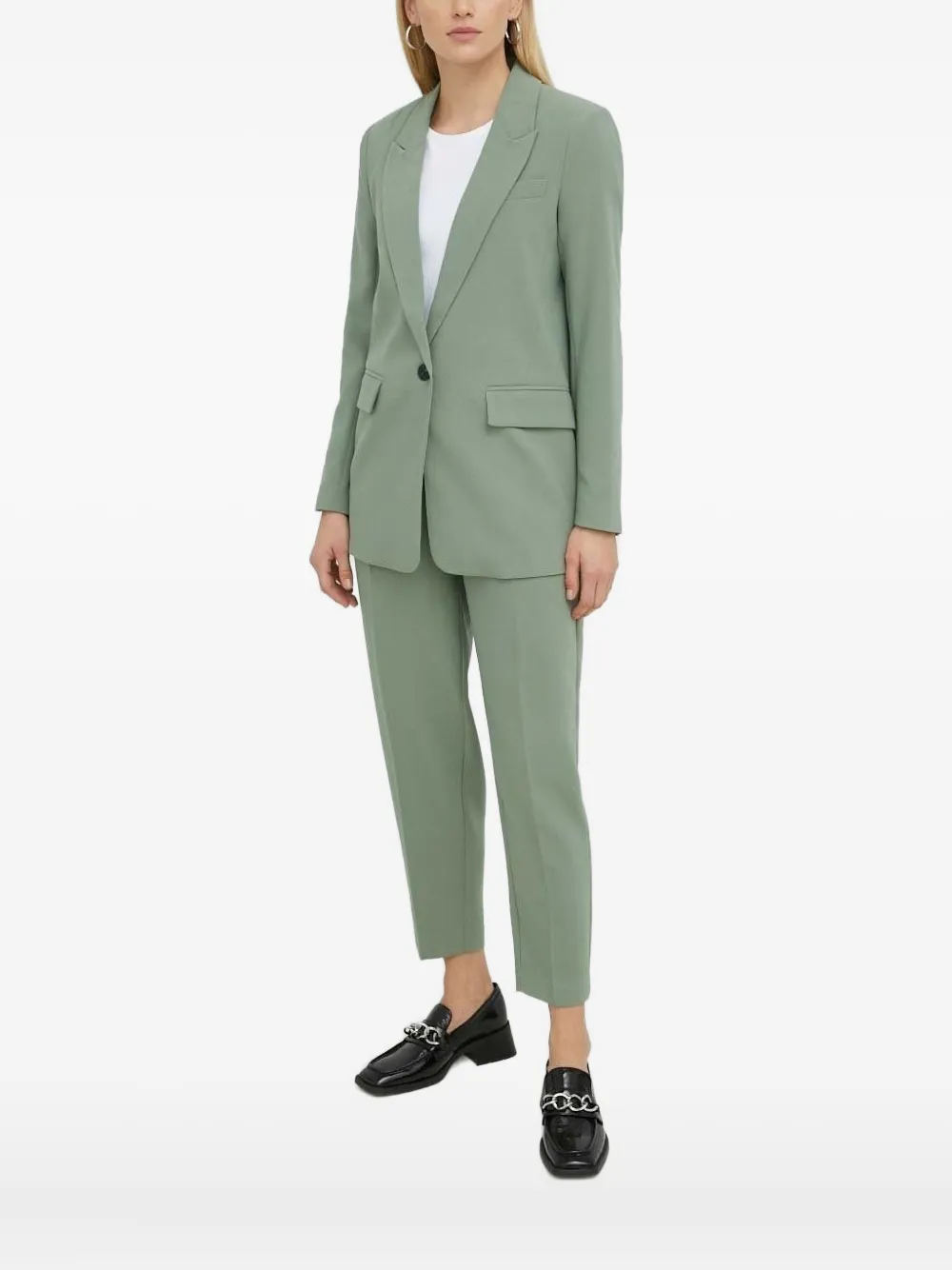 Bruuns Bazaar Single-button Notched-lapel Blazer In Green