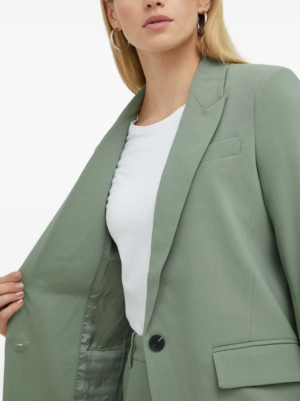 Bruuns Bazaar Single-button Notched-lapel Blazer In Green