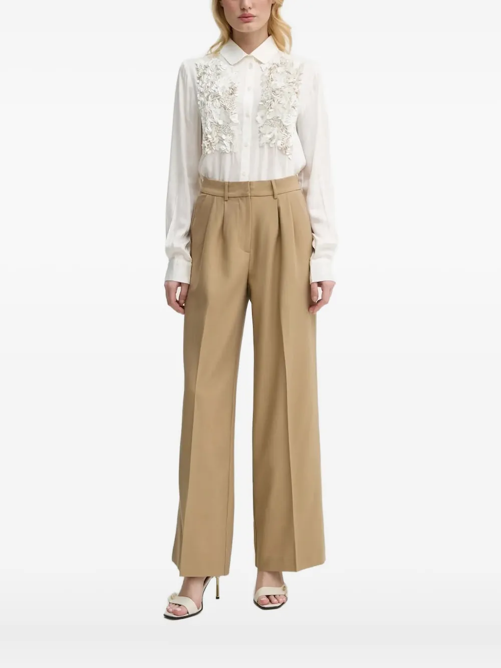 Bruuns Bazaar Sequin-embellished Collared Shirt In White