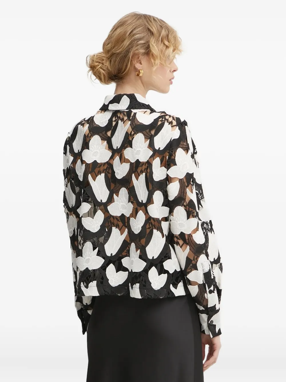 Bruuns Bazaar Floral-lace Shirt In Multi