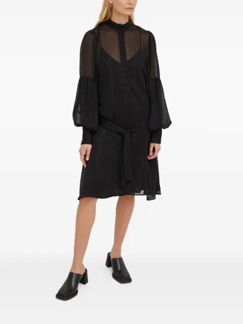 Bruuns Bazaar robe-chemise à rayures métallisées