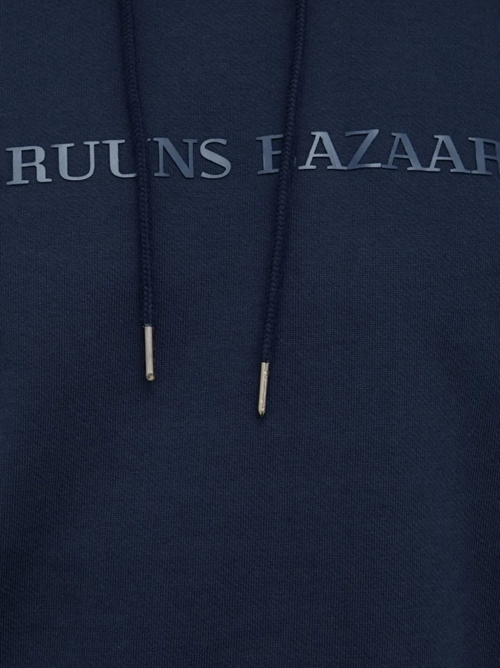 Bruuns Bazaar Bertil Logo-print Hoodie In Blue