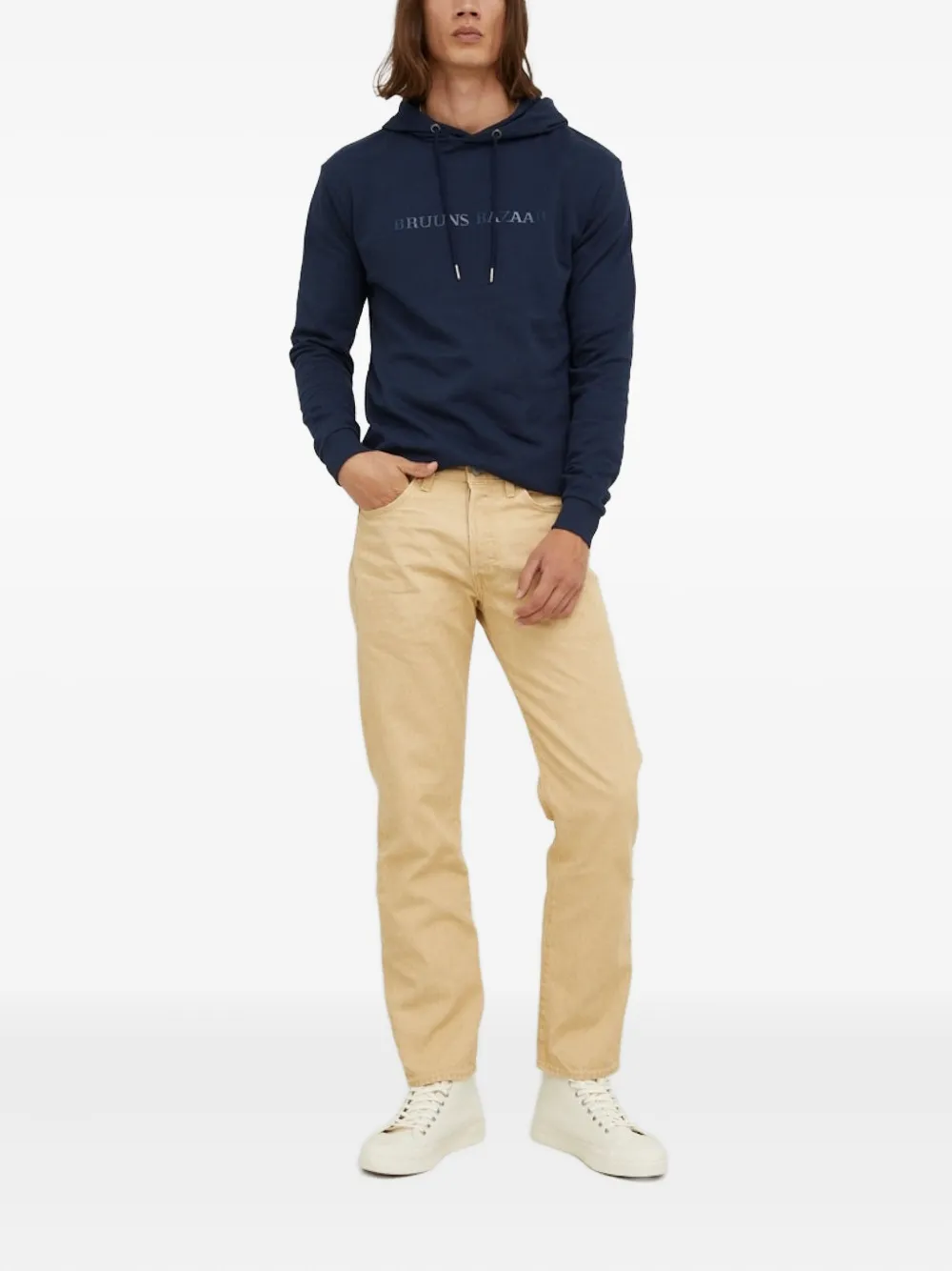 Bruuns Bazaar Bertil logo-print hoodie | Hoodies | Image 2
