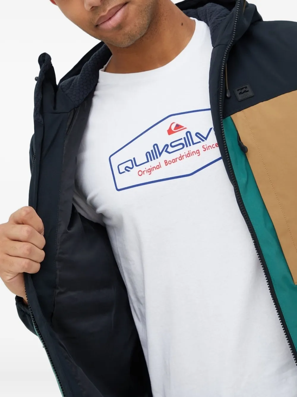 Billabong Canyon jack met colourblocking en capuchon Blauw