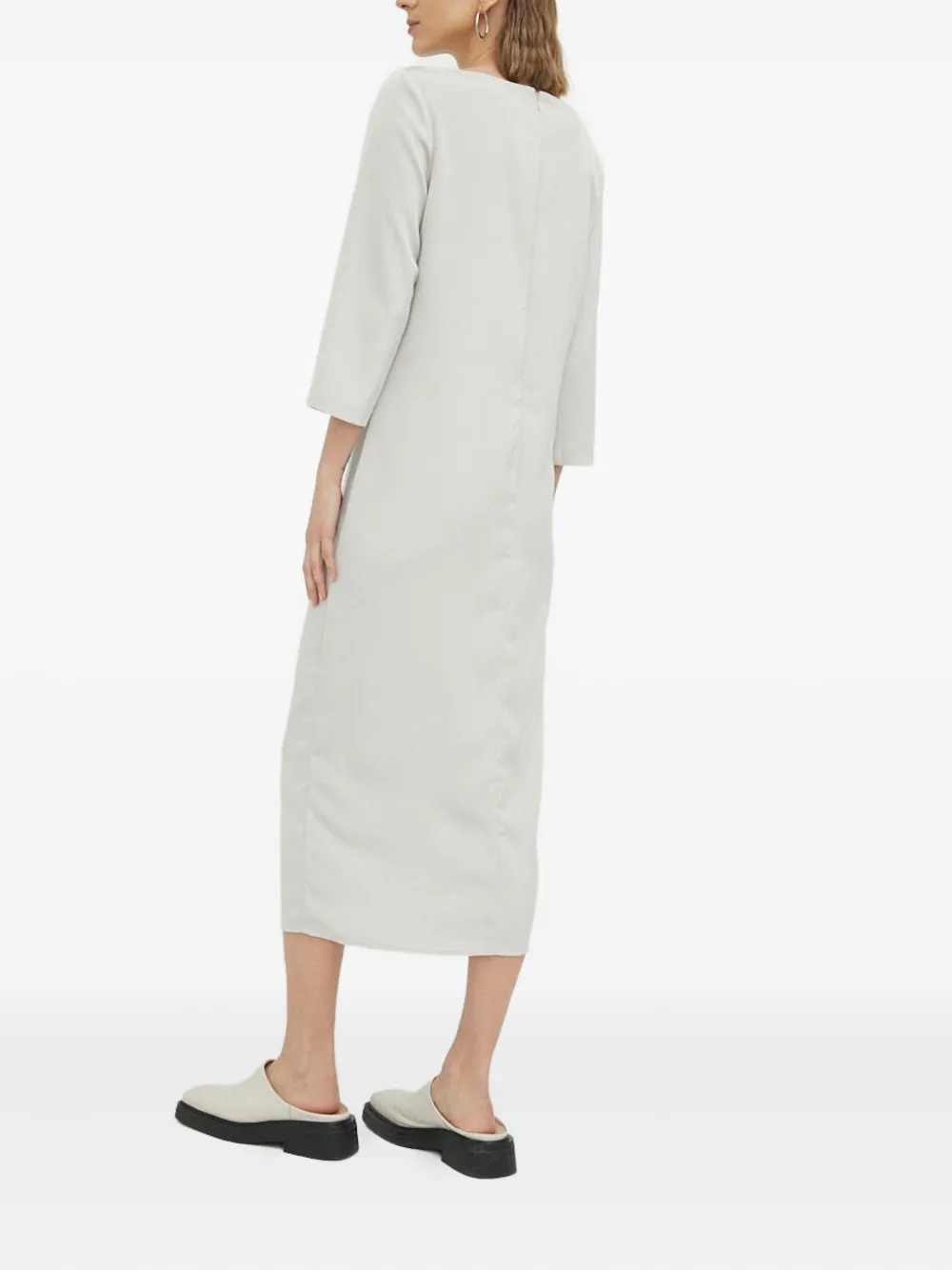Bruuns Bazaar twist-front midi dress - Grijs
