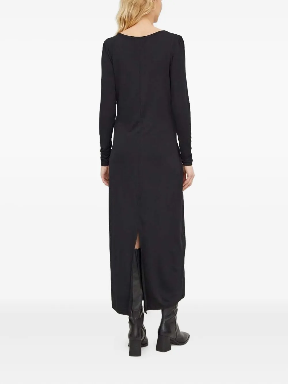 Bruuns Bazaar twist-detail long-sleeve maxi dress | Black | Image 1