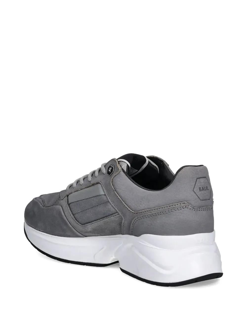 BALR. Brand Luxe logo-detail leather sneakers Grey