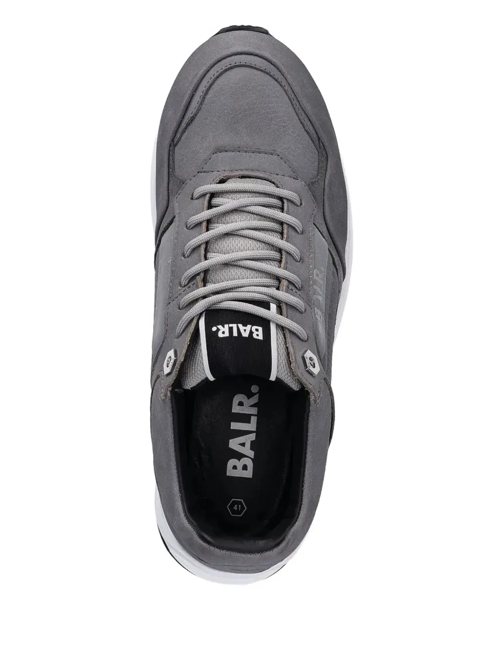 BALR. Brand Luxe logo-detail leather sneakers Grey