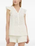 Bruuns Bazaar eyelet ruffled shirt - White