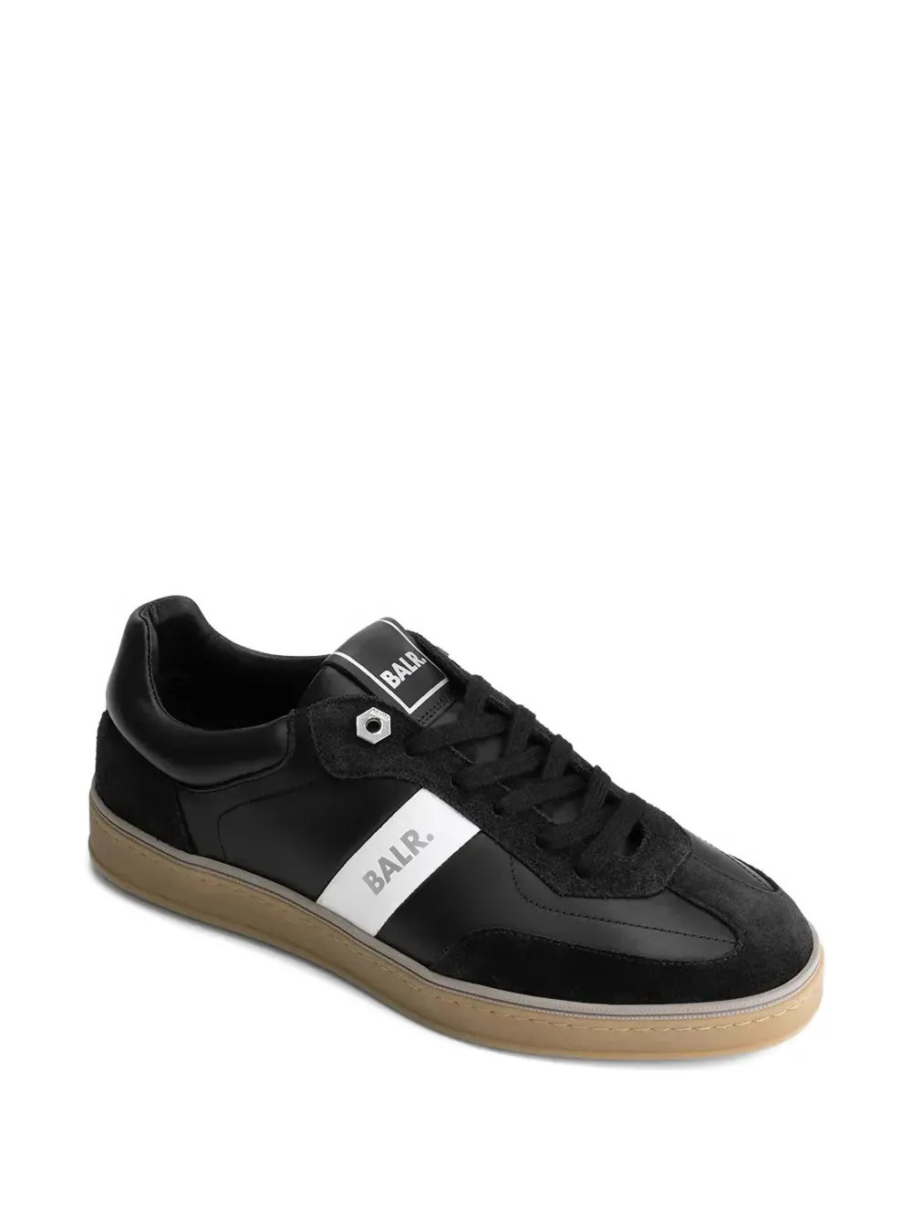 BALR. London Classic sneakers met suède vlak Zwart