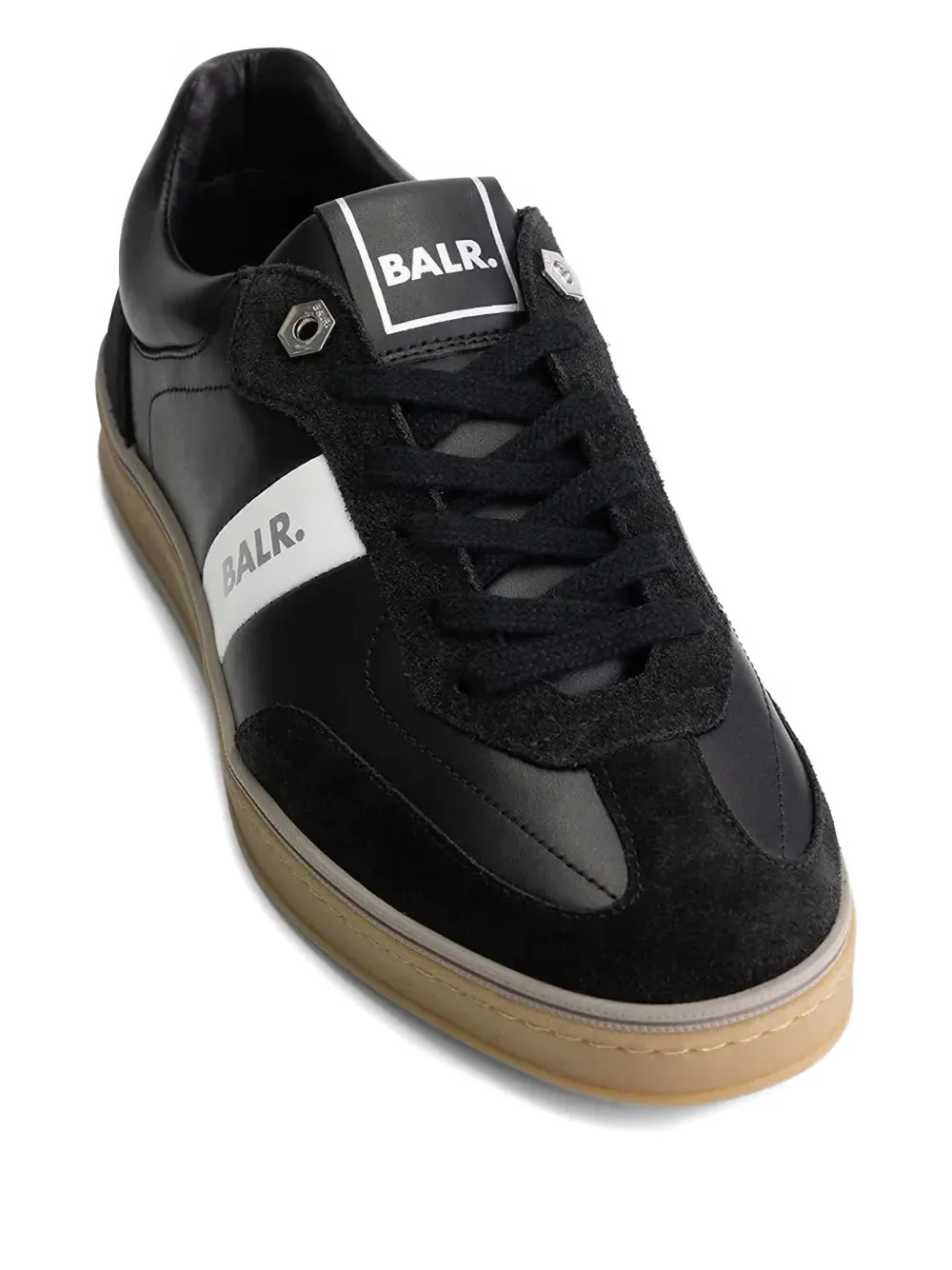 BALR. London Classic sneakers met suède vlak Zwart