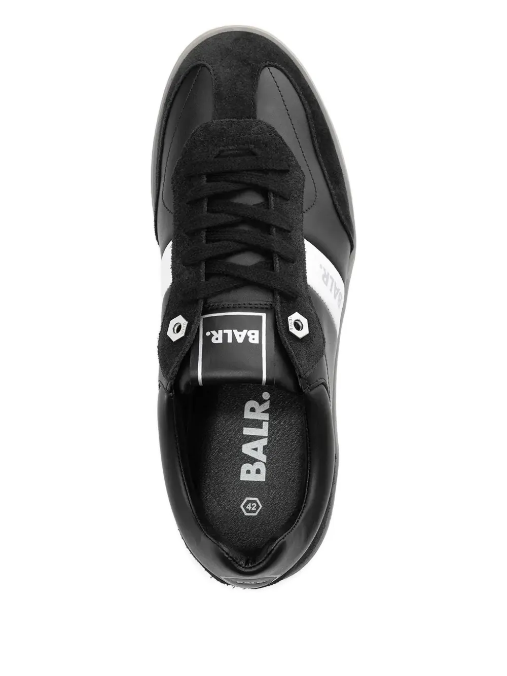 BALR. London Classic sneakers met suède vlak Zwart
