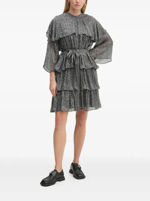 Bruuns Bazaar pleated ruffled mini dress