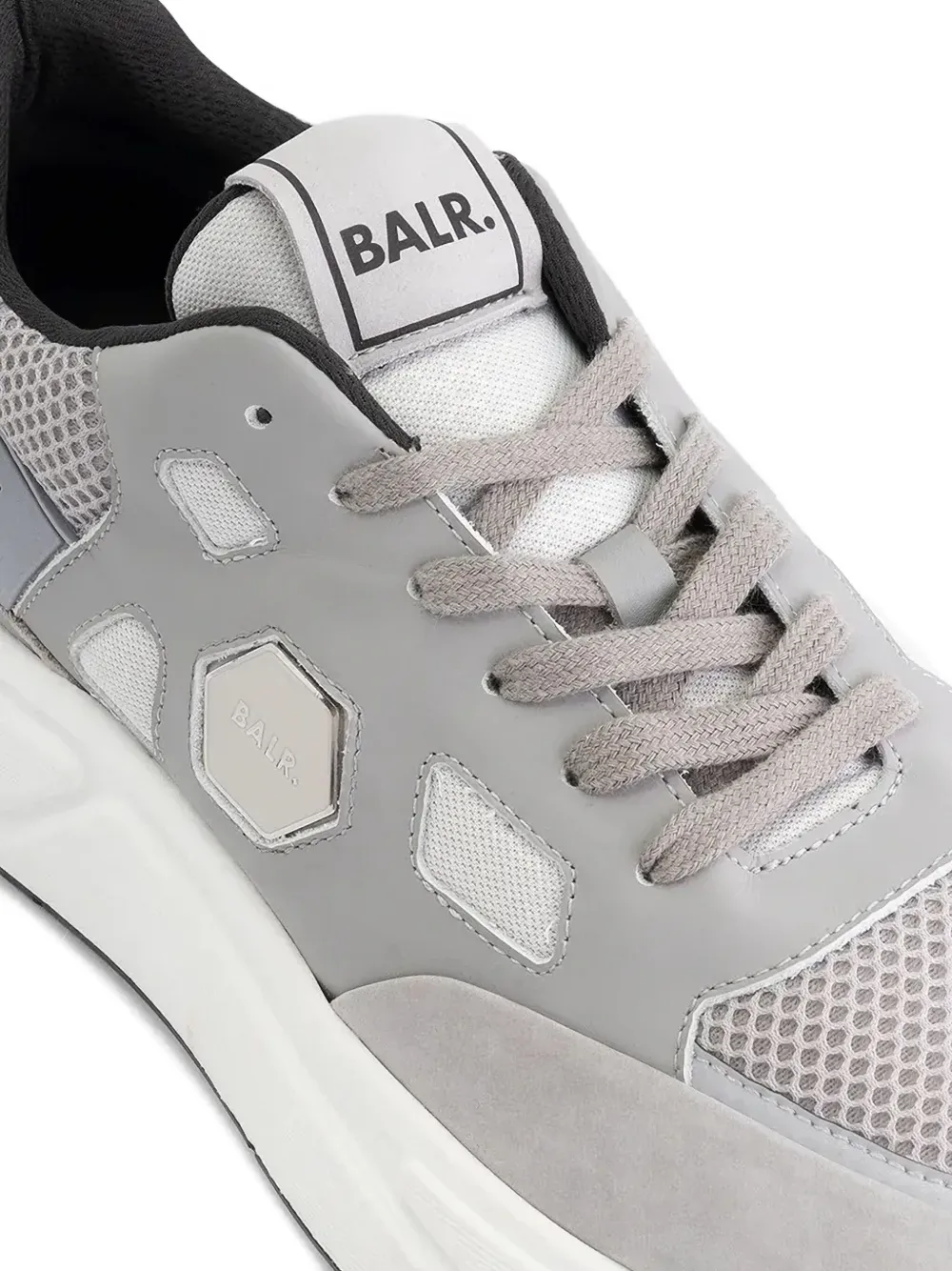 Balr. Brand Luxe Mesh-panelled Sneakers In Gray