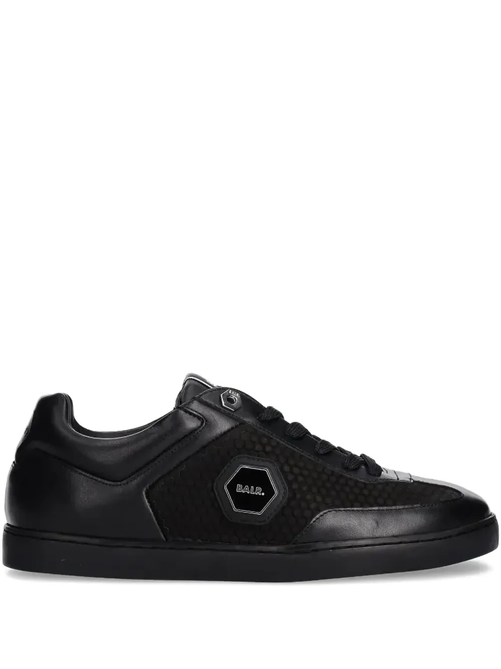 BALR. Q-Series Classic Cup leren sneakers met mesh Zwart