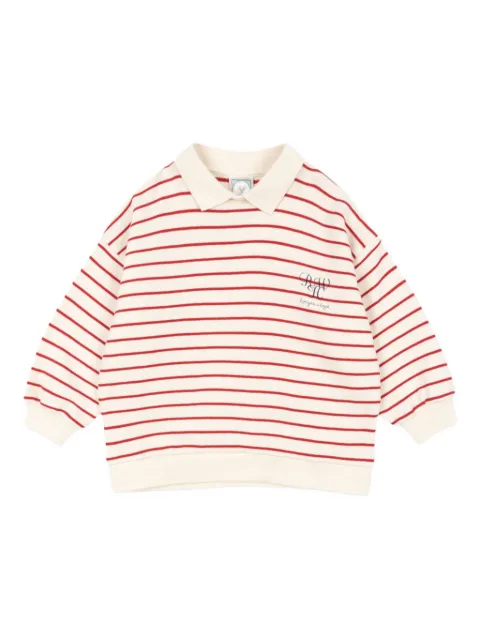 Konges Sløjd x RHW striped polo collar sweatshirt