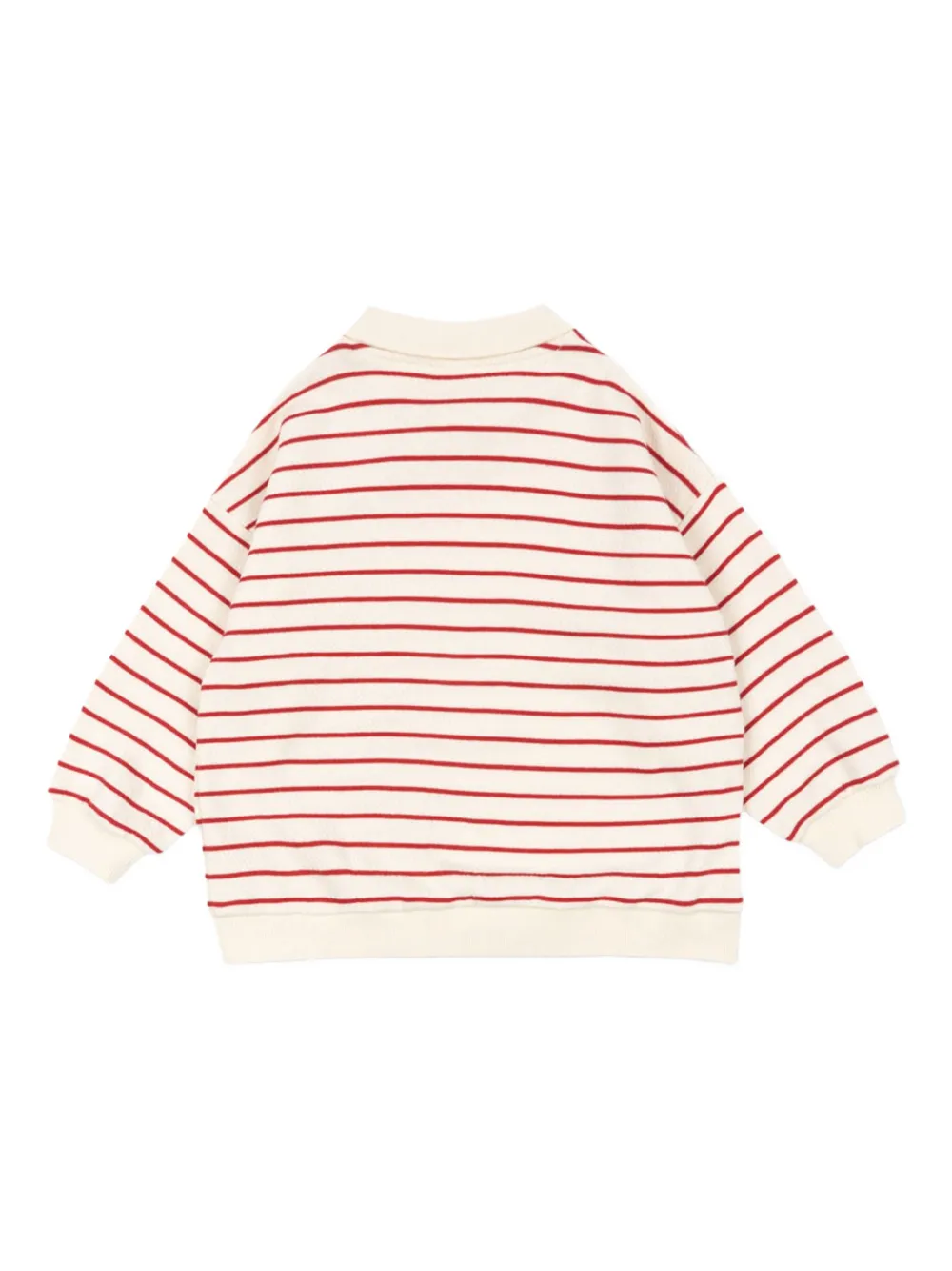 Konges Sløjd x RHW sweater met gestreepte polokraag Beige