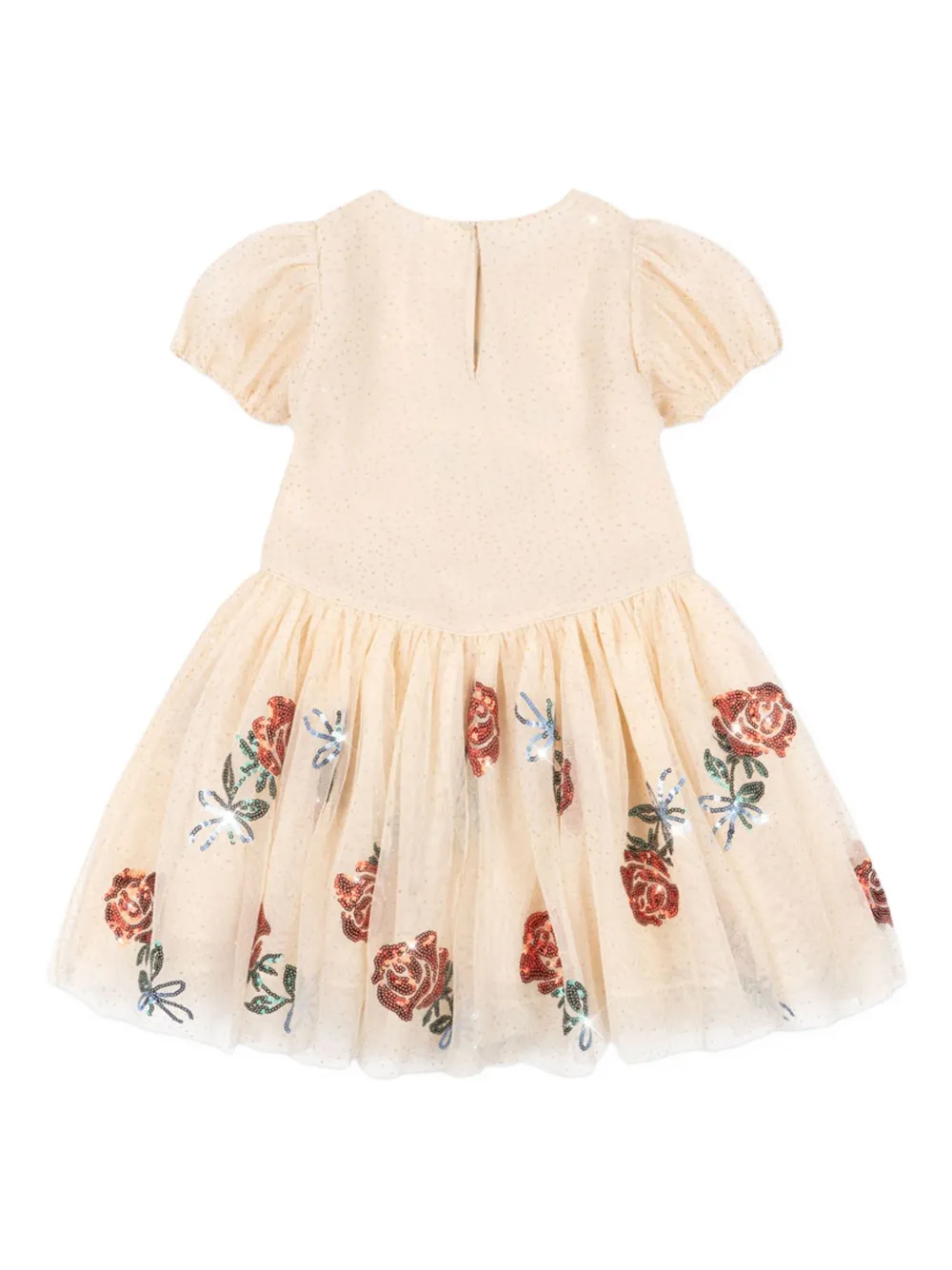 Konges Sløjd x RHW Bella sequinned floral tulle dress Beige