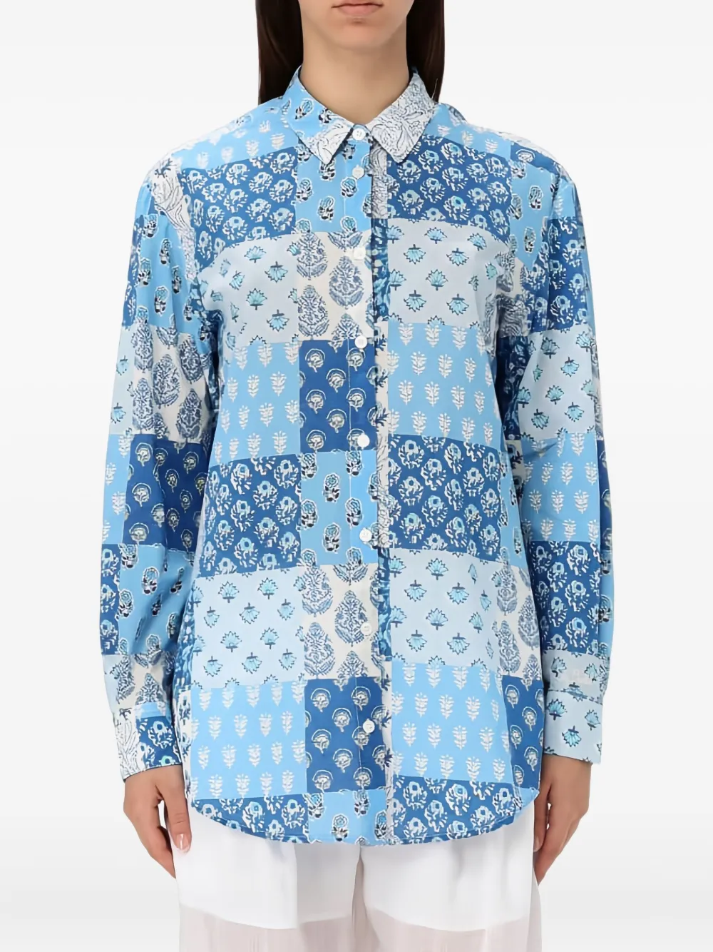 MC2 Saint Barth Brigitte patchwork floral shirt | Blue | Image 1
