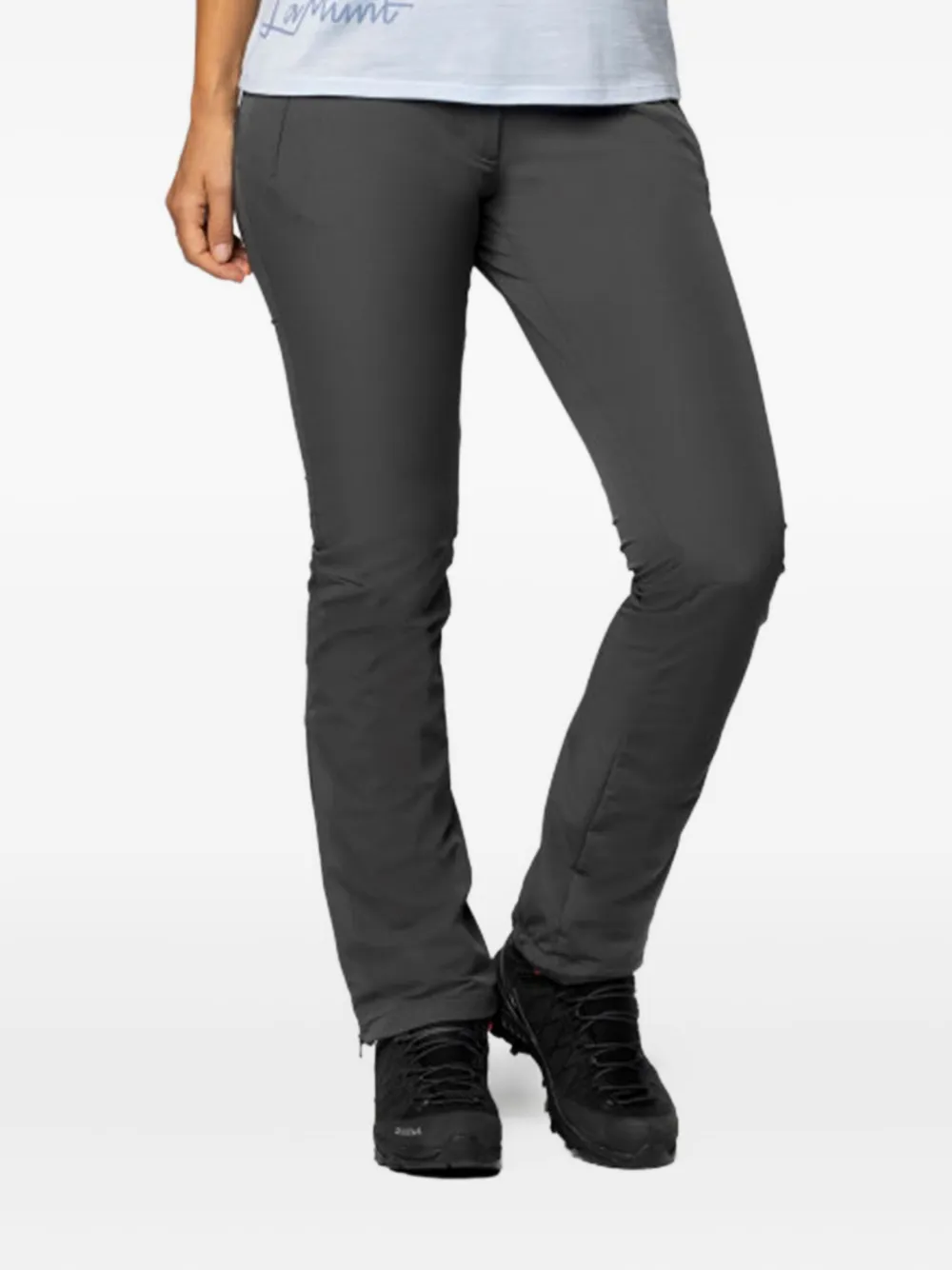LAMUNT Michelle broek met ritsdetail Grijs