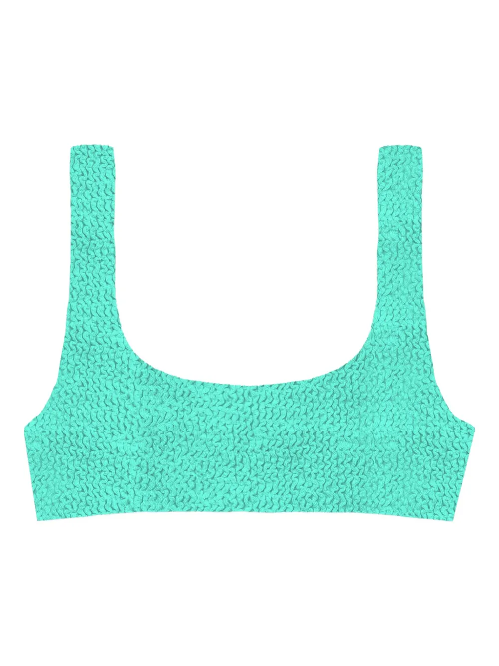 MC2 Saint Barth crinkle-texture bralette bikini top | Green | Image 1