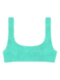 MC2 Saint Barth crinkle-texture bralette bikini top - Green