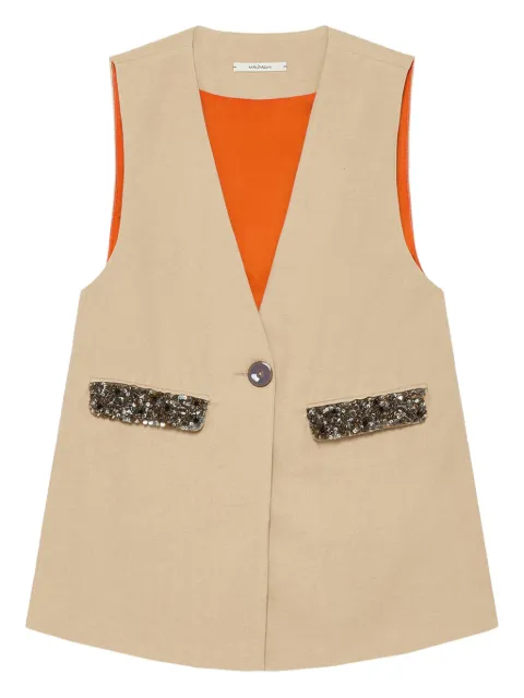 MALIPARMI sequin-embellished V-neck waistcoat