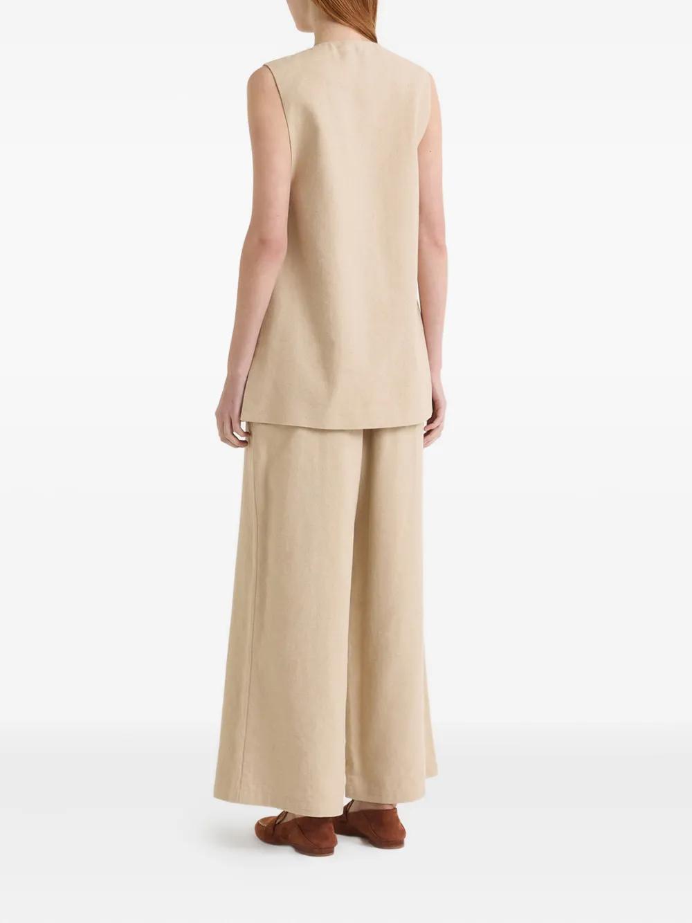 MALIPARMI Gilet met V-hals en verfraaid met pailletten Beige