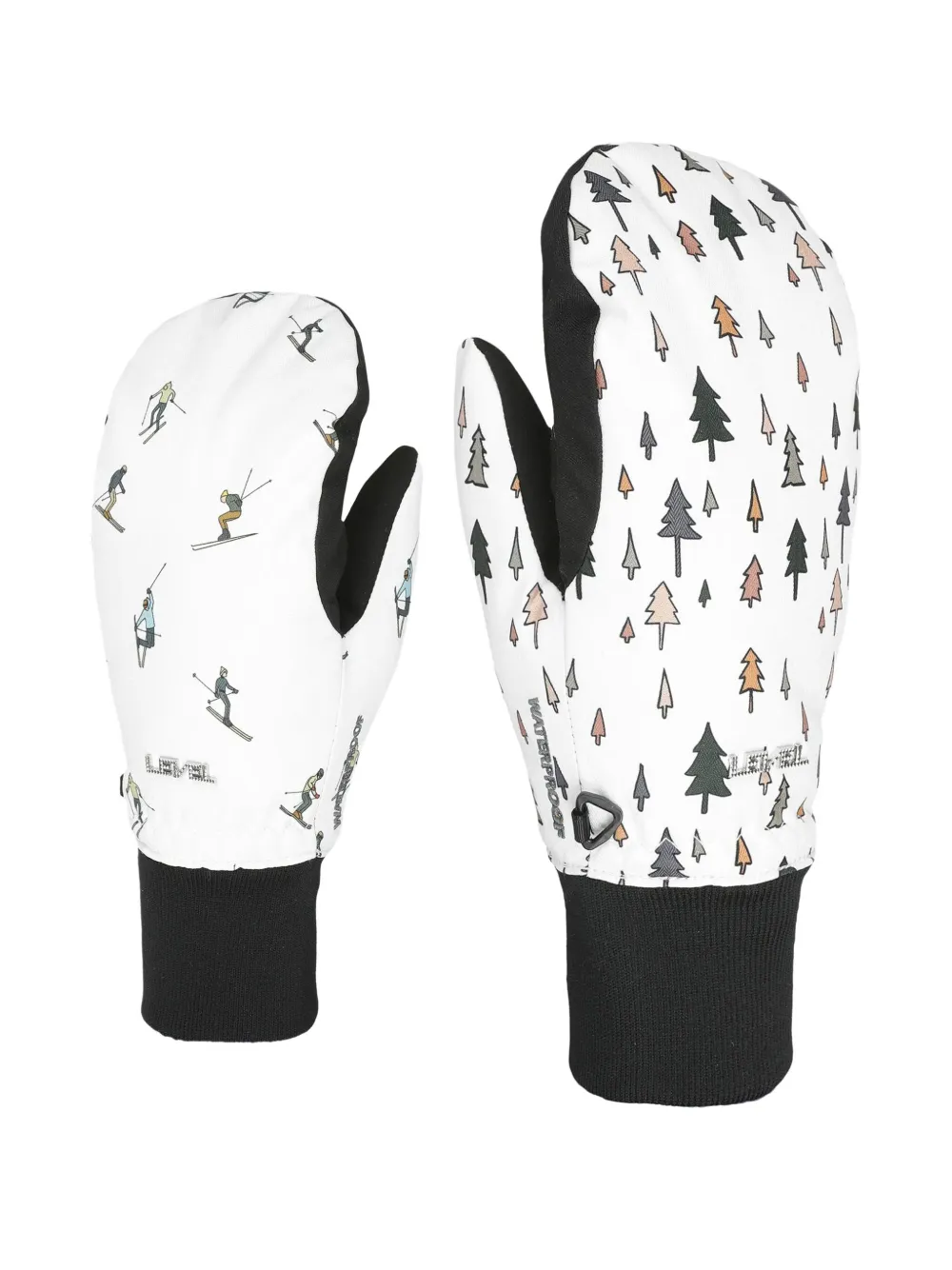 Level graphic-print gloves Wit