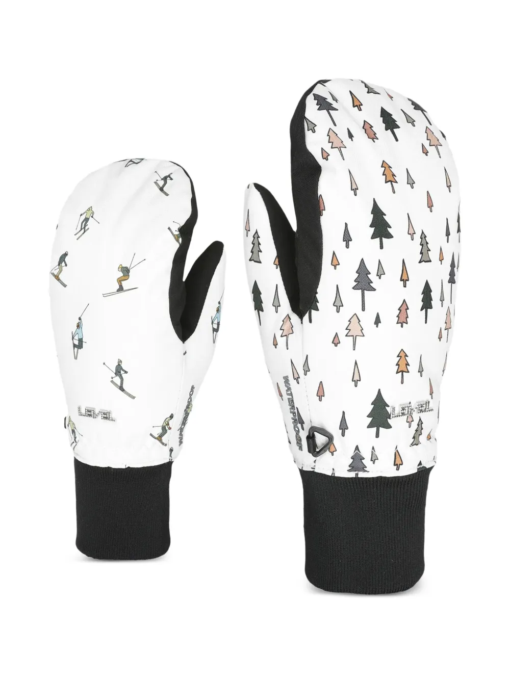 Level Handschoenen met grafische print Wit