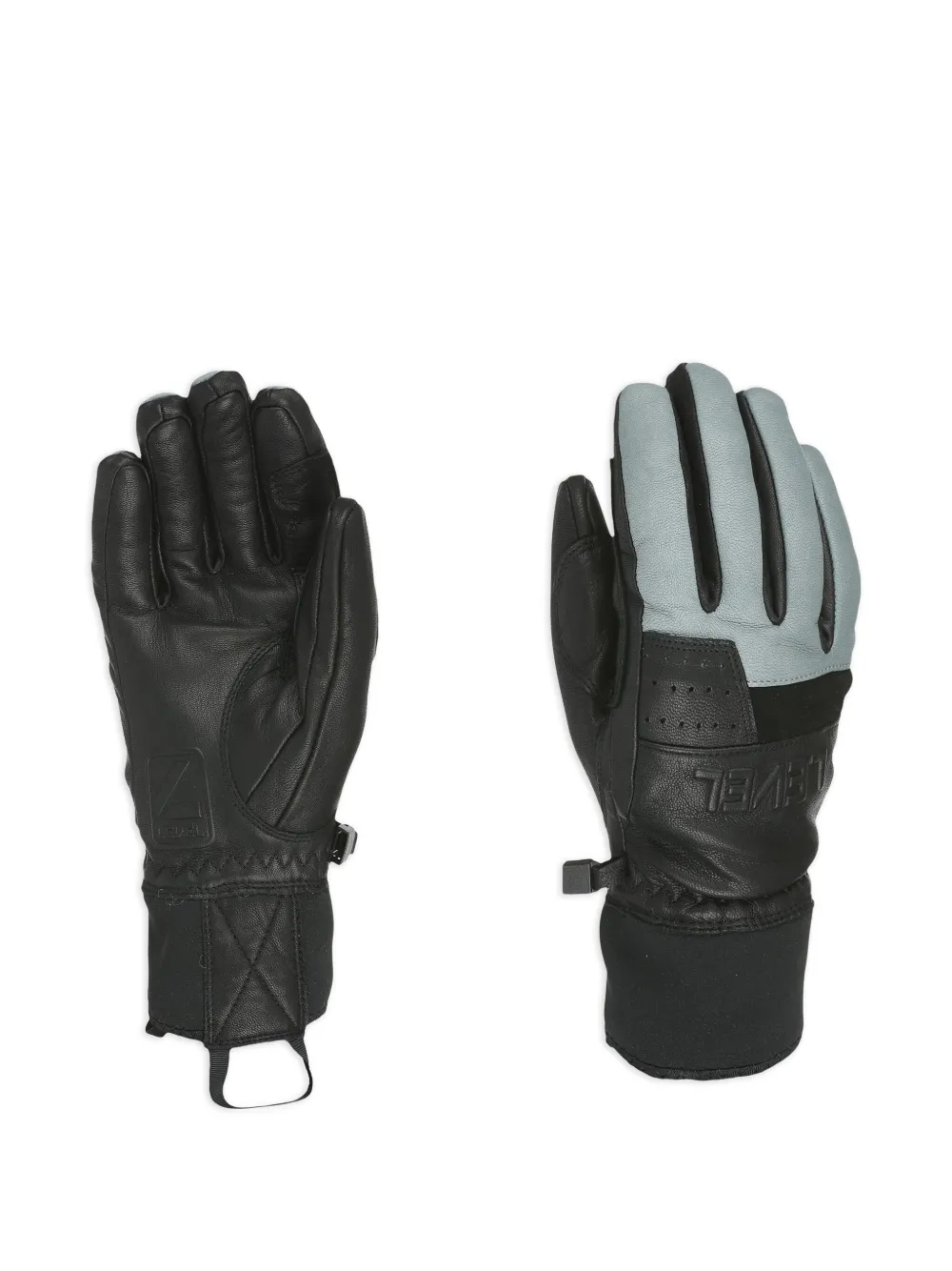 Level Eighties handschoenen met leren vlak Zwart