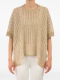 Le Tricot Perugia open-knit top - Neutrals