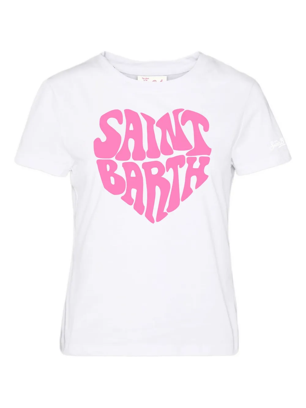 MC2 Saint Barth Emilie T-shirt met hartprint Wit