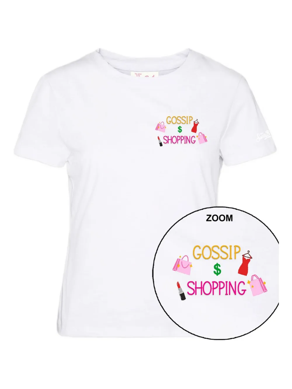 MC2 Saint Barth Emilie embroidered cotton T-shirt | White | Image 1