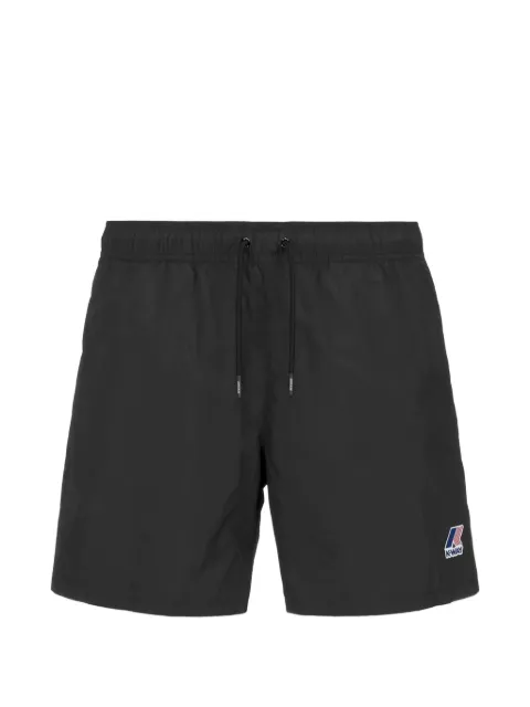 K-Way Le Vrai Olivier logo-patch drawstring swim shorts