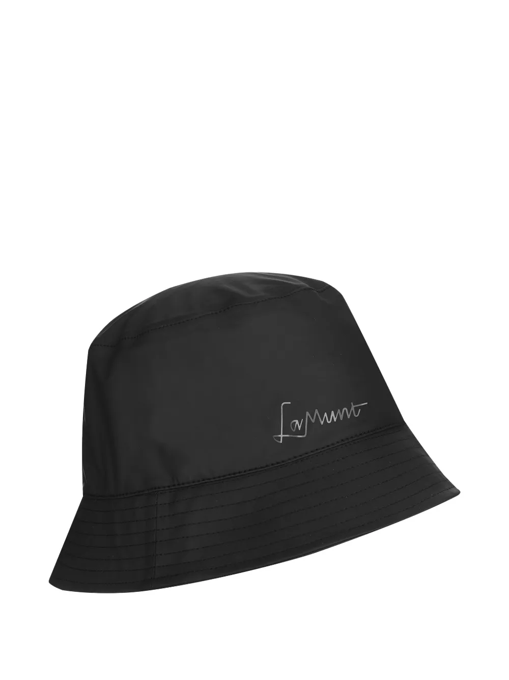 LAMUNT Vissershoed met logoprint Zwart