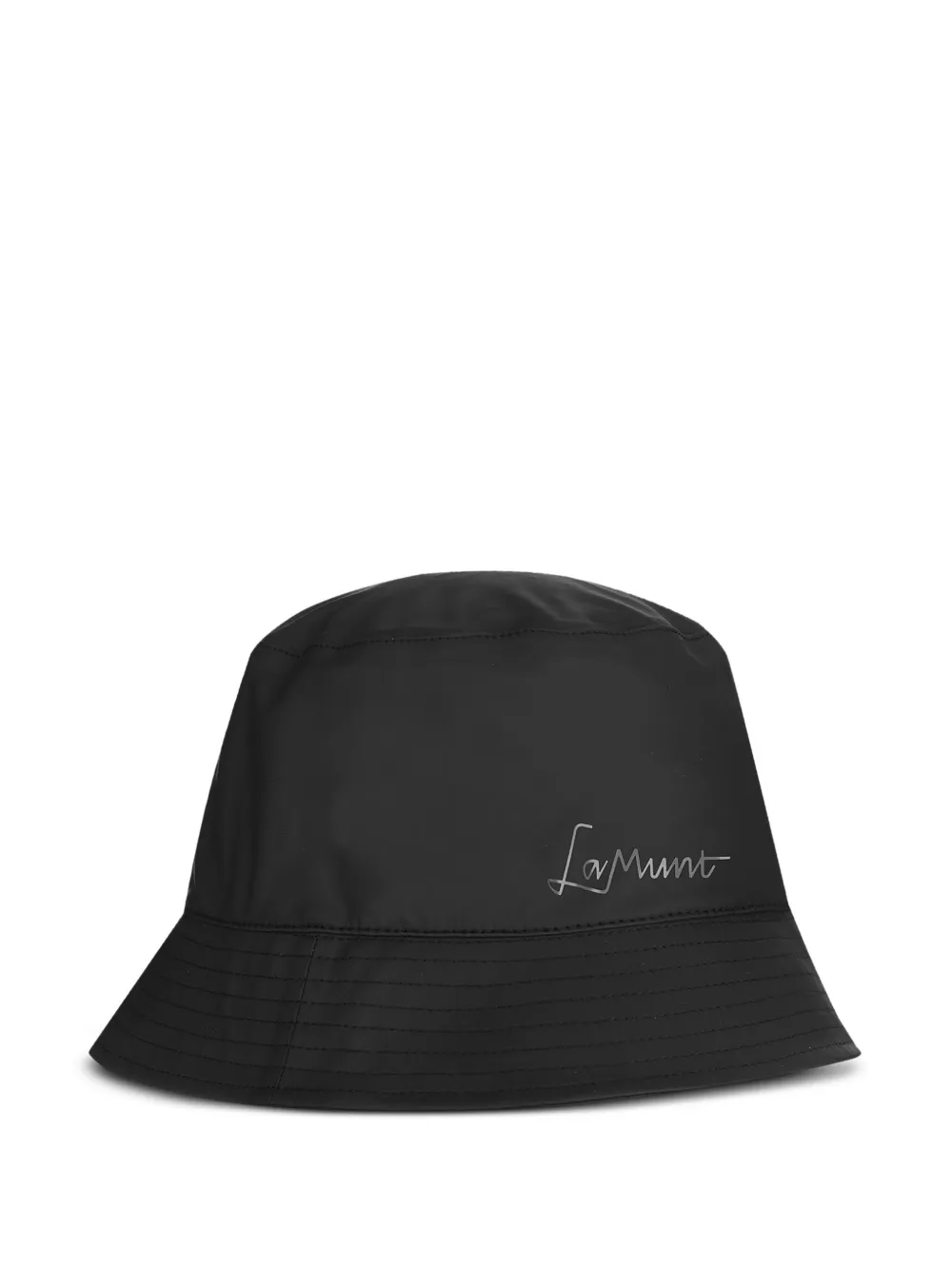 LAMUNT Vissershoed met logoprint Zwart