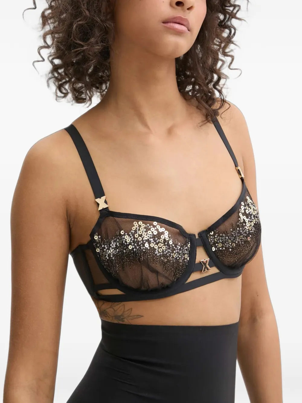 Chantelle Reggiseno con paillettes - Nero