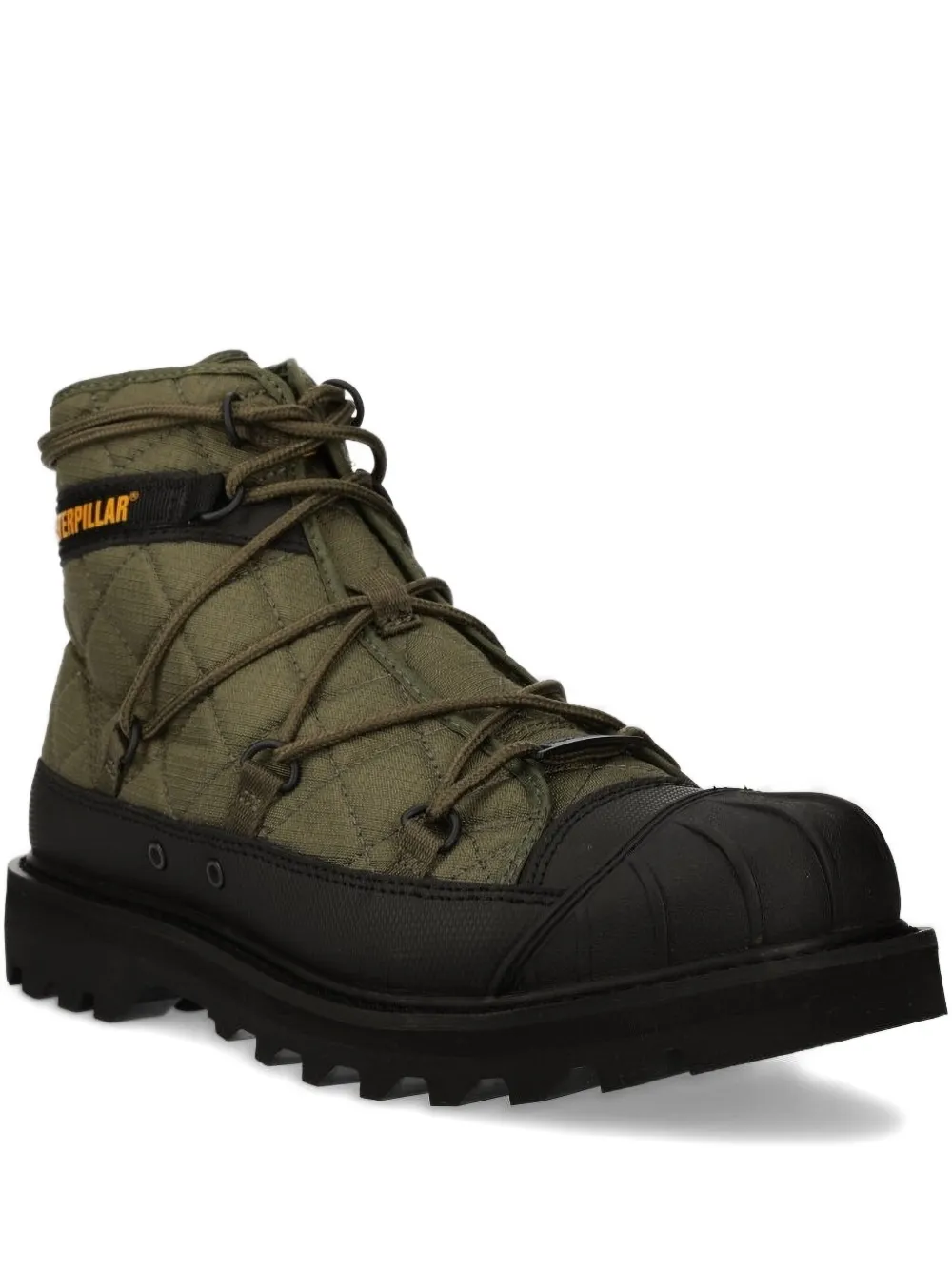 Caterpillar quilted lace-up boots Green