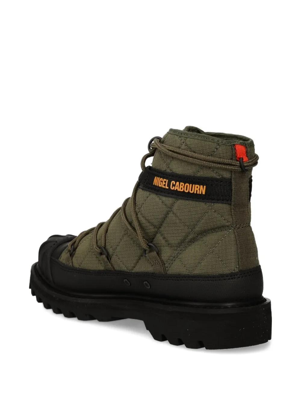 caterpillar quilted lace-up boots Green