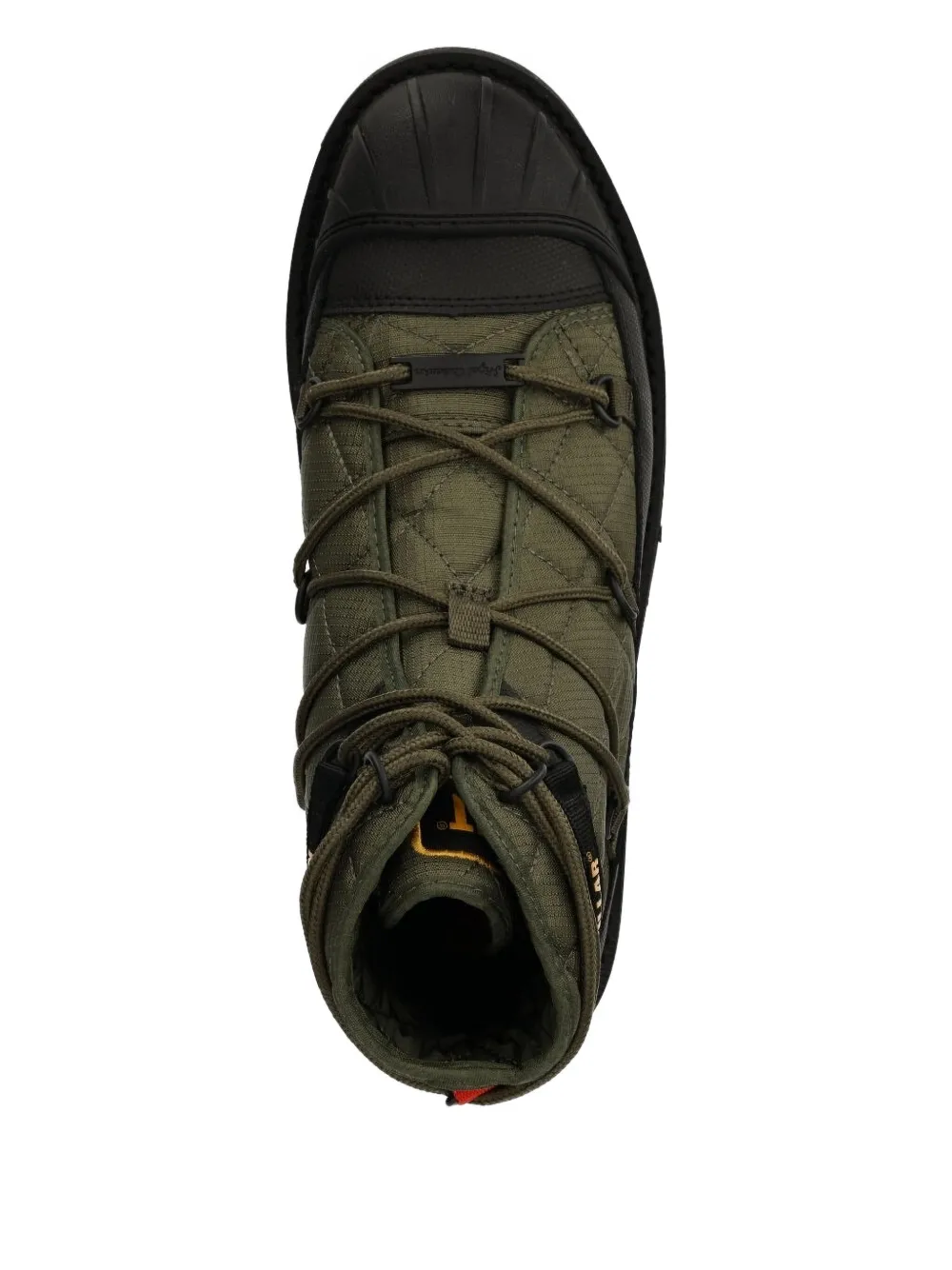 caterpillar quilted lace-up boots Green