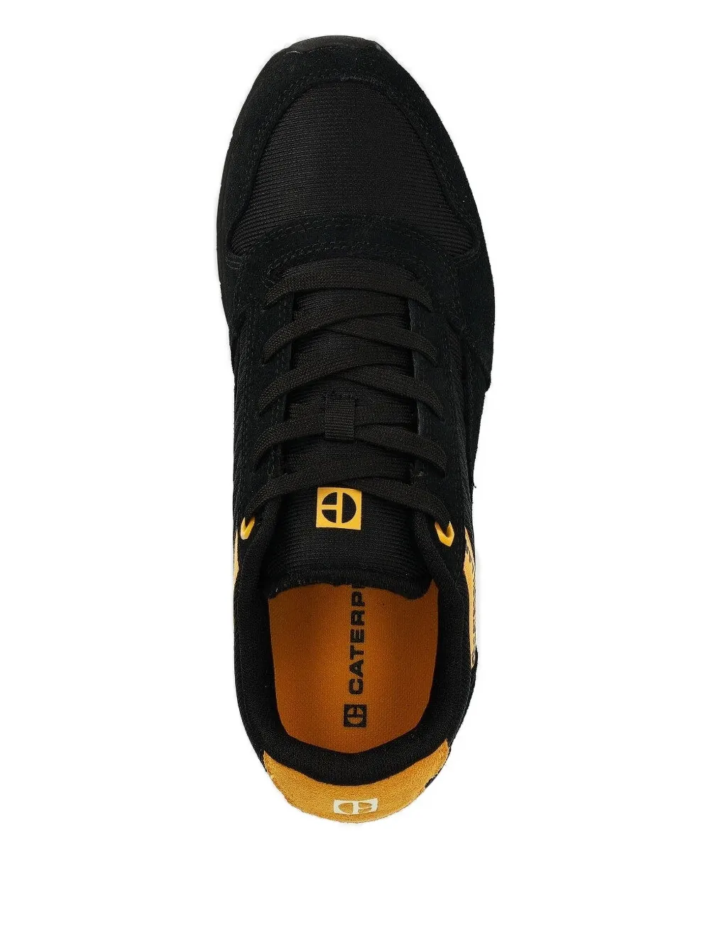 caterpillar panelled lace-up sneakers Black