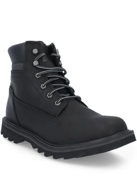 caterpillar lace-up leather hiking boots