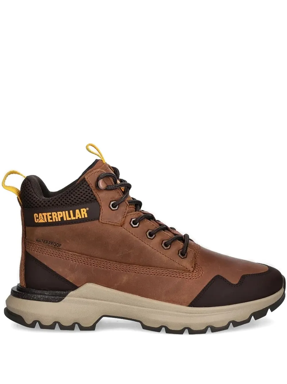 Caterpillar leather lace-up hiking boots Brown
