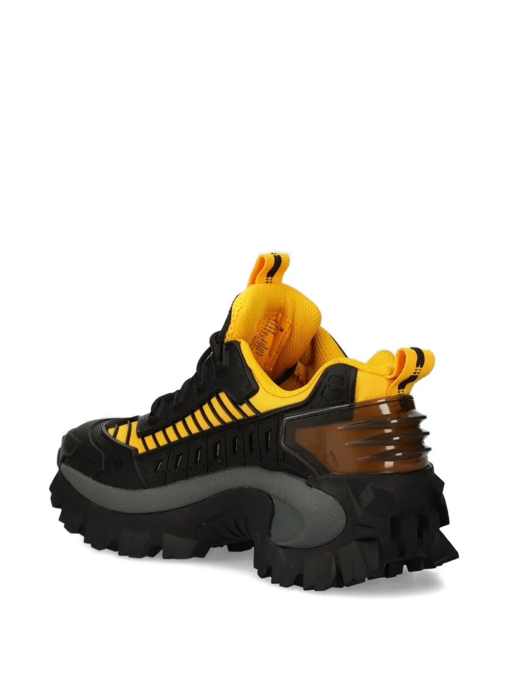 caterpillar pull-tab panelled lace-up sneakers Black