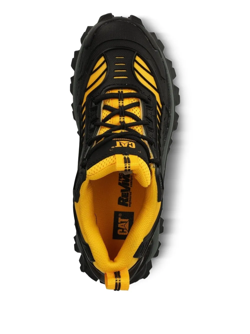 caterpillar pull-tab panelled lace-up sneakers Black