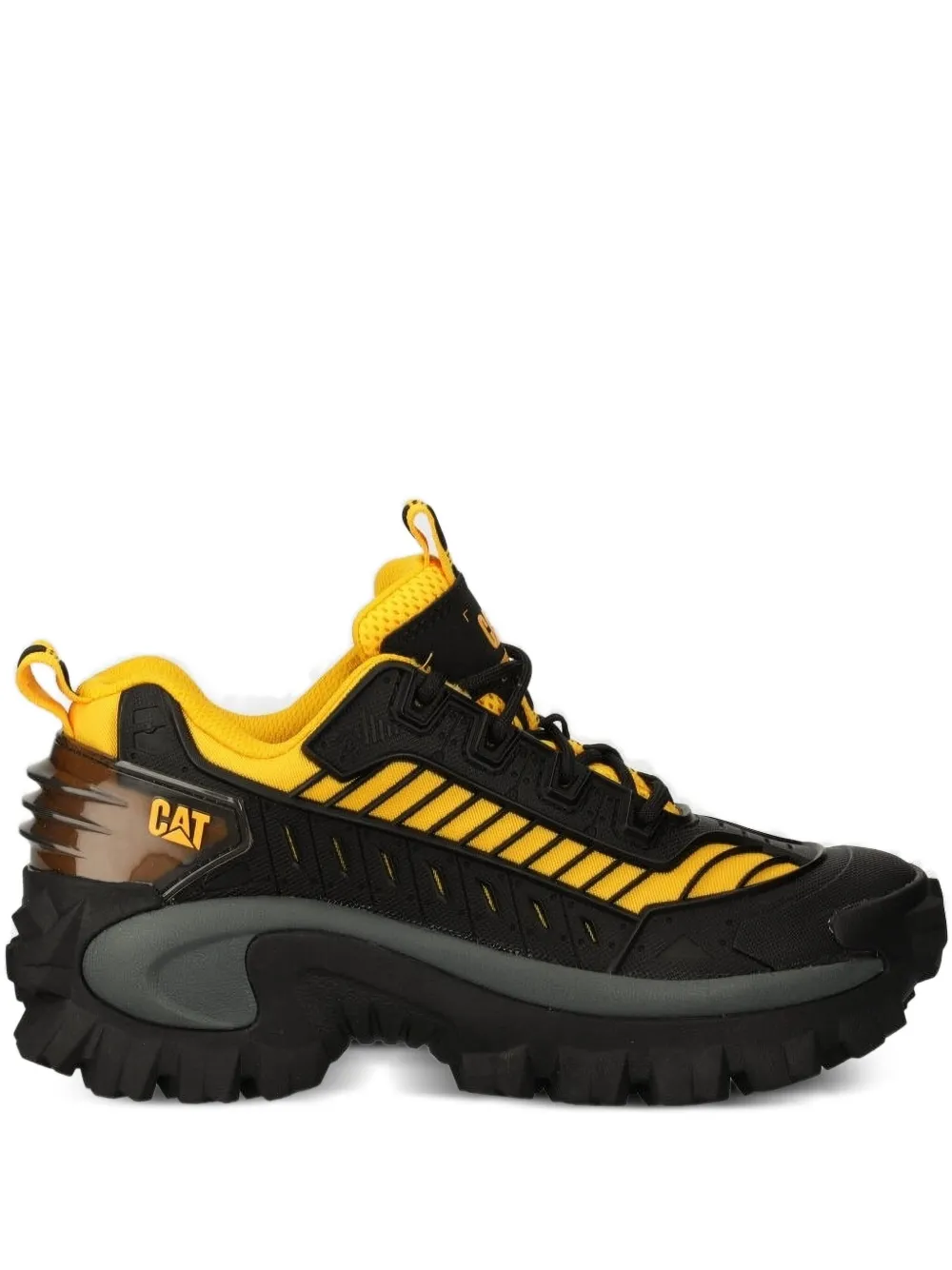 Caterpillar pull-tab panelled lace-up sneakers Black
