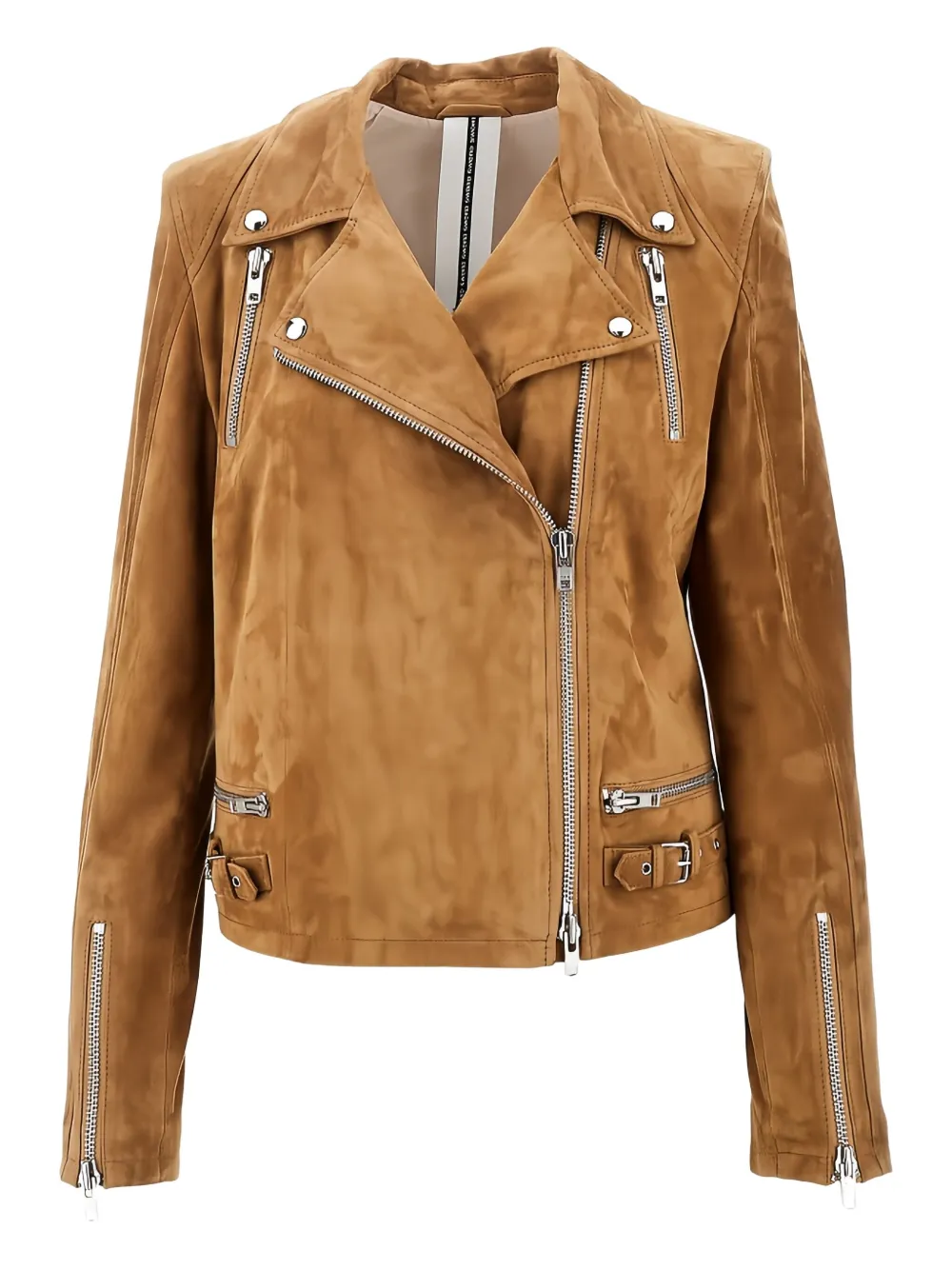 Sword suede biker jacket - Marrone