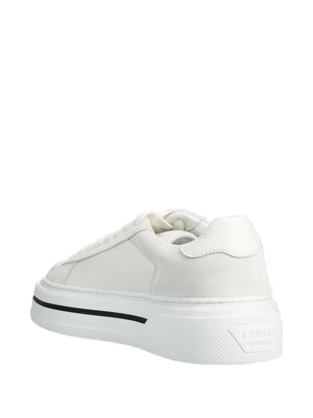 Copenhagen platform leather suede trainers - Wit